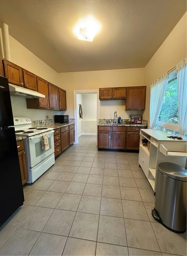 Empty tenant kitchen cleaned ready for final inspection